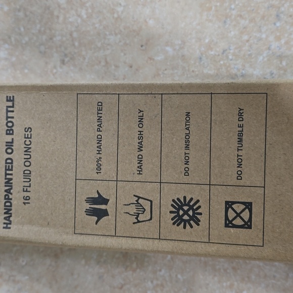 Hand Painted Oil Dispenser Bottle - Picture 3 of 3